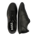 Boss Titanium Zapatillas De Cuero Para Hombre En Negro