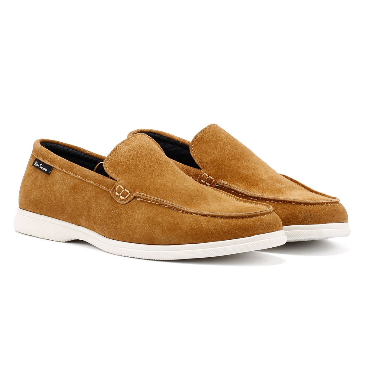 Ben Sherman Amarillo Mocasines De Ante Marrón Para Hombre