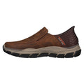 Skechers Respected Elgin Zapatos Mocasines De Cuero Para Hombre En Color Marrón Oscuro.