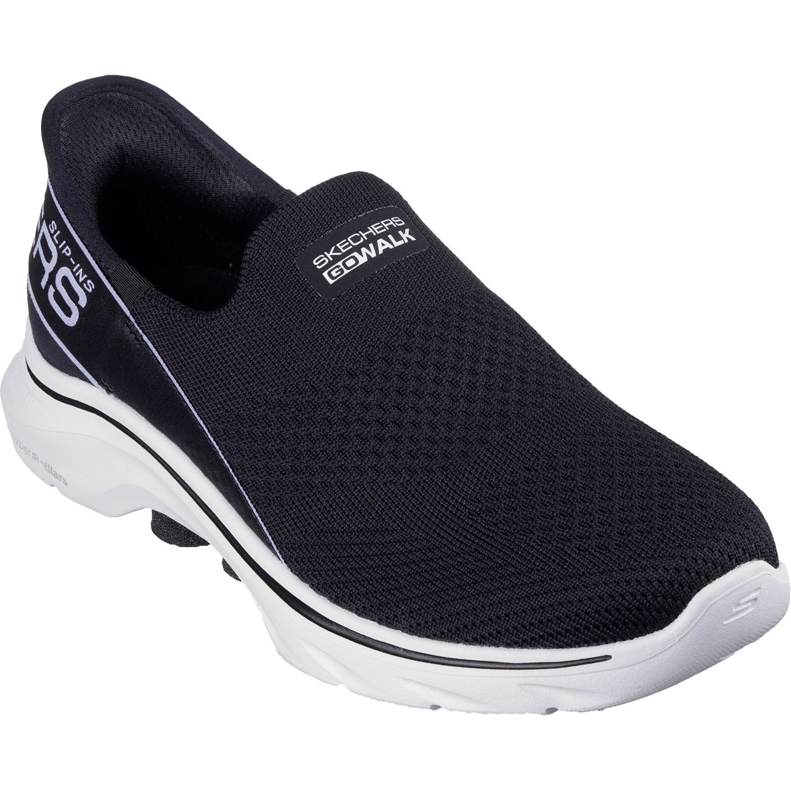 Skechers GO WALK 7 Mia Zapatillas De Deporte De Tela Para Mujer En Negro/Blanco
