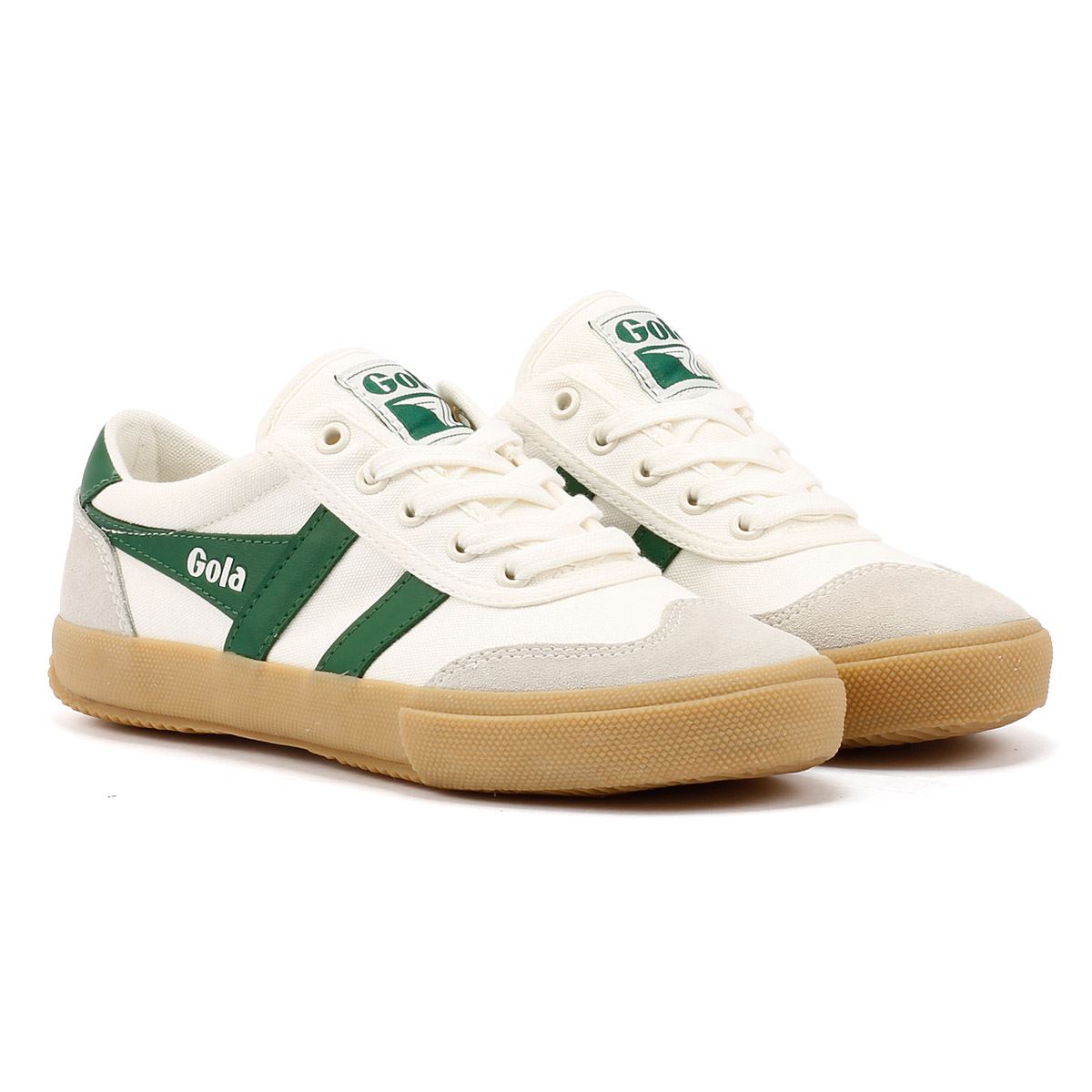 Gola Badminton Zapatillas Blancas De Lona Para Mujer