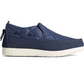 Sperry Moc-Sider Zapatos De Mocasines De Ante Azul Marino Para Mujer