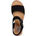 Skechers Desert Kiss Serendipitous Sandalias Negras De Mujer De Poliéster
