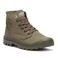 Palladium botas verdes de lona Pampa Hi Mono Chrome