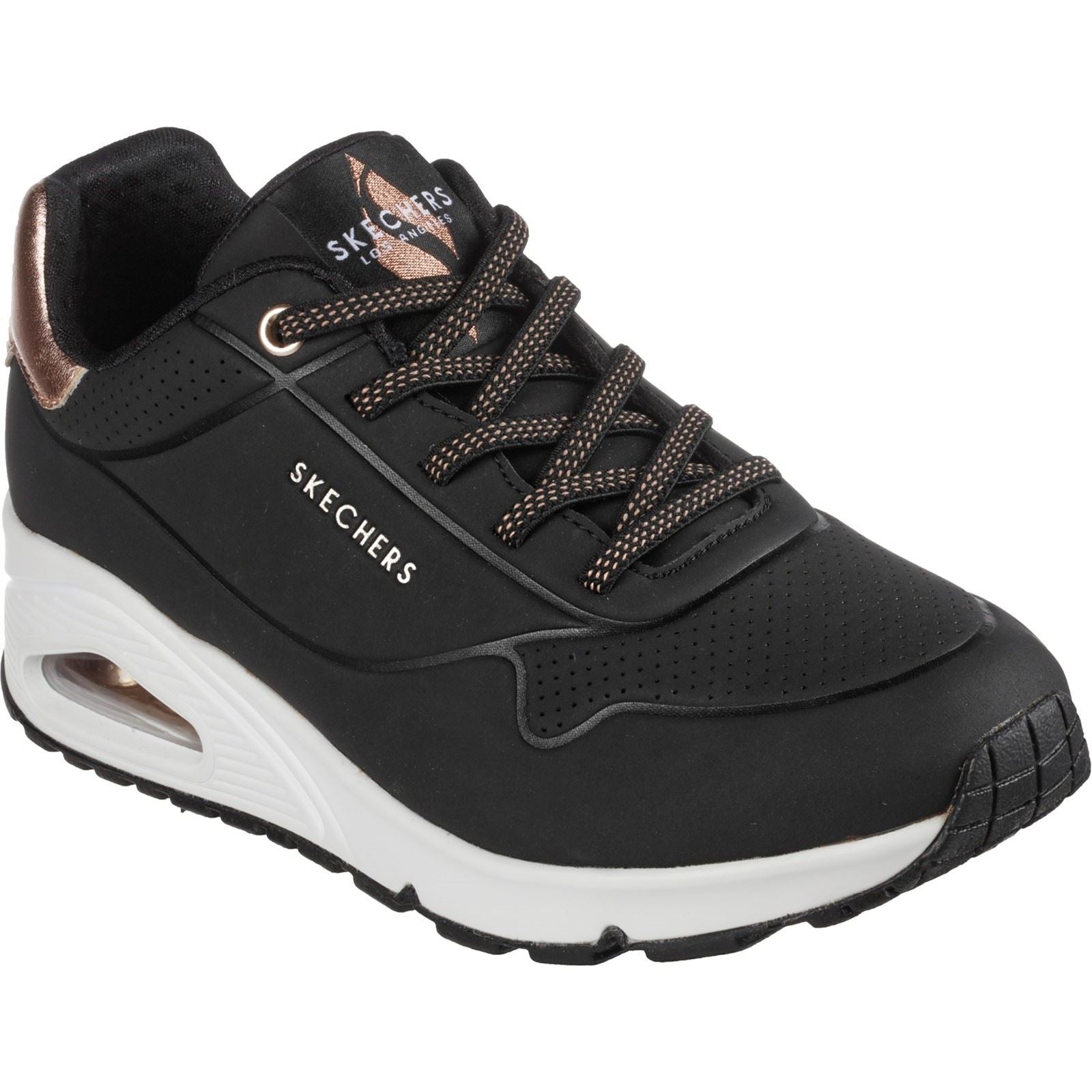 Skechers Uno Shimmer Away Zapatillas Deportivas De Mujer Negras Sintéticas