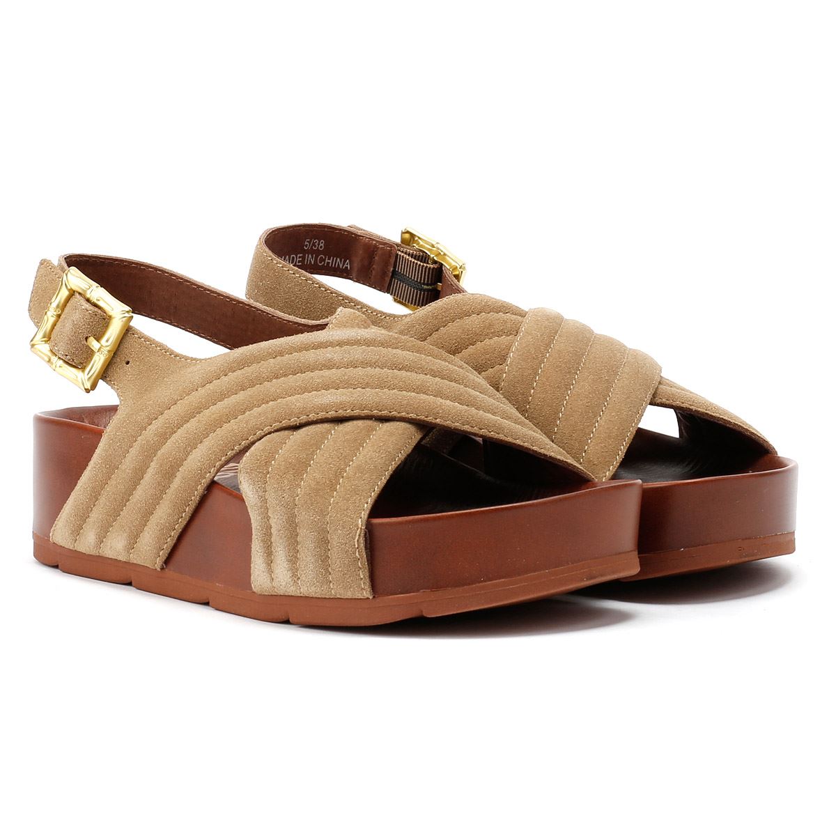 Desert Fleur Sparks Sandalias De Mujer De Ante En Color Beige