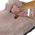 Birkenstock Boston Braided Zuecos De Mujer De Ante Morado