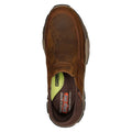 Skechers Respected Elgin Zapatos Mocasines De Cuero Para Hombre En Color Marrón Oscuro.