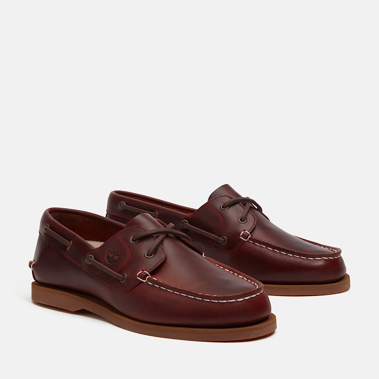 Timberland Classic 2 Eye Zapatos De Cuero Rojos Para Mujer