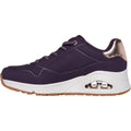 Skechers Uno Shimmer Away Zapatillas Sintéticas De Mujer En Color Morado Oscuro