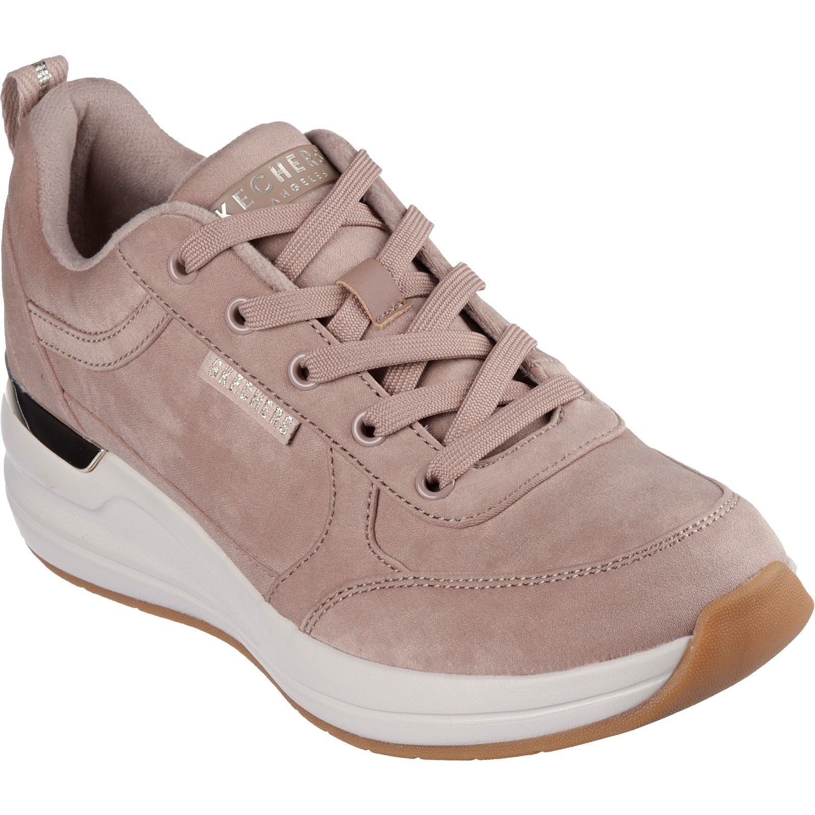 Skechers Billion 2 Prissy N Plush Zapatillas De Tela Para Mujer En Color Topo.