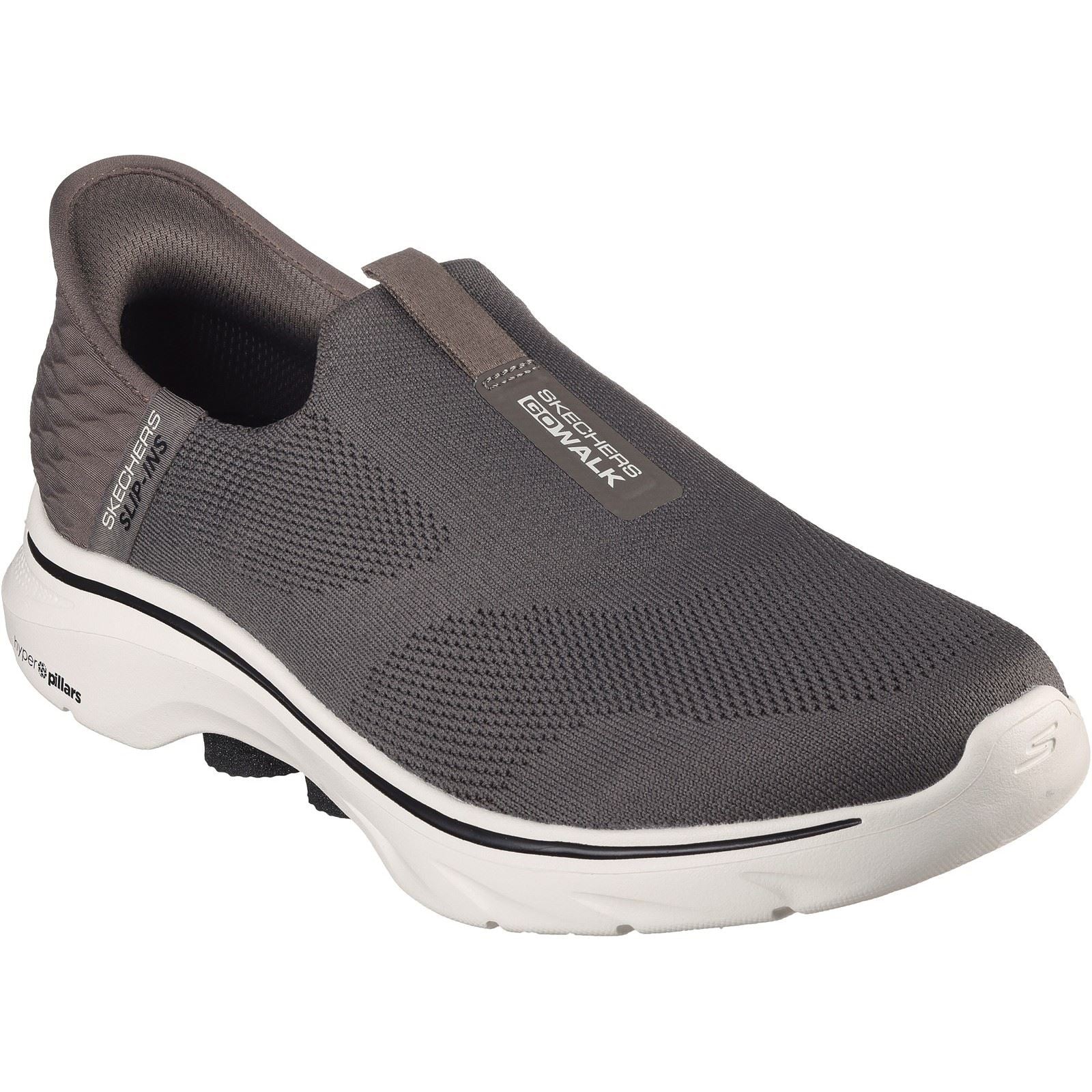Skechers GO WALK 7 Easy On 2 De Malla Para Hombre, Zapatillas Marrones