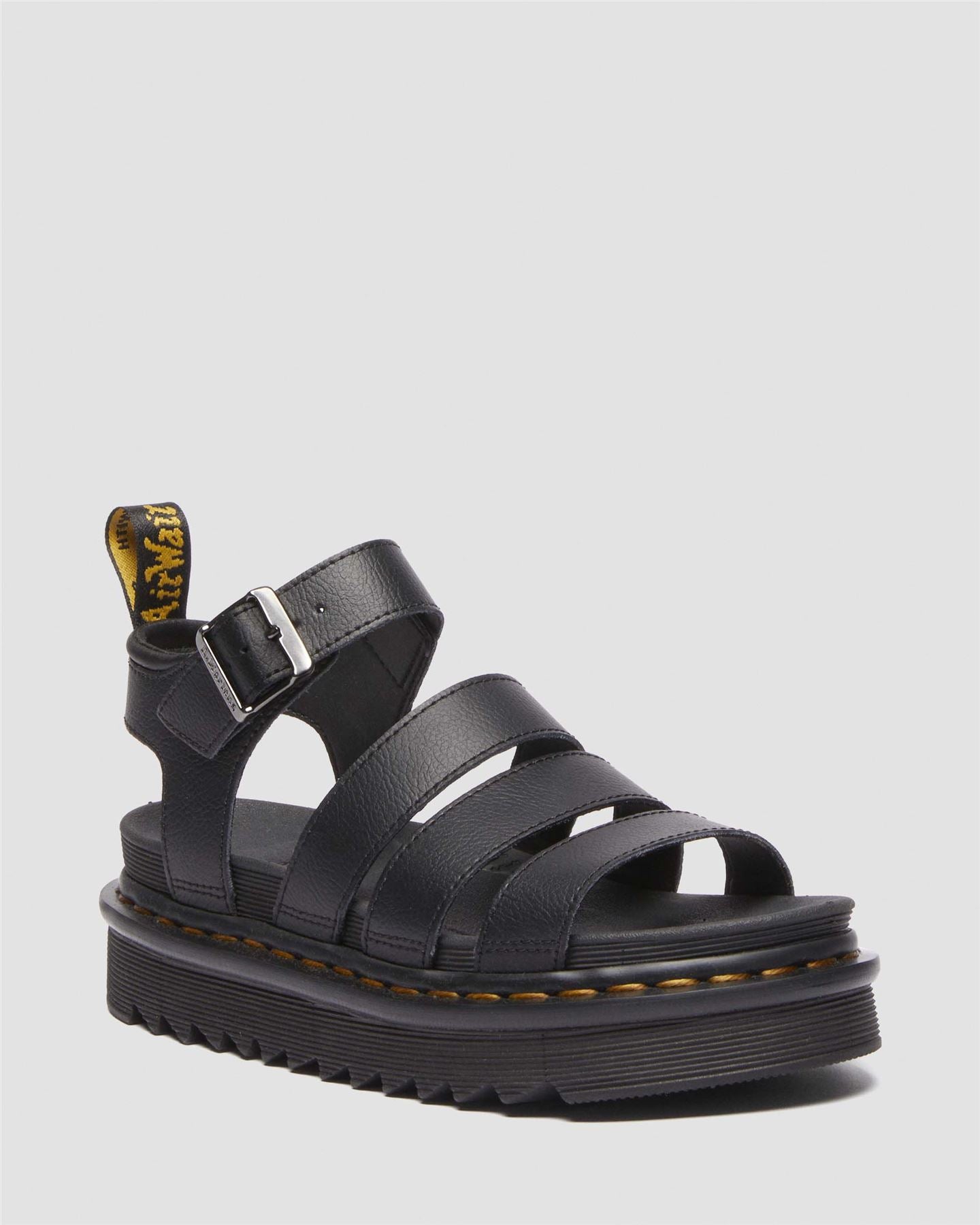 Dr. Martens Blaire Athena Sandalias De Cuero Para Mujer En Color Negro