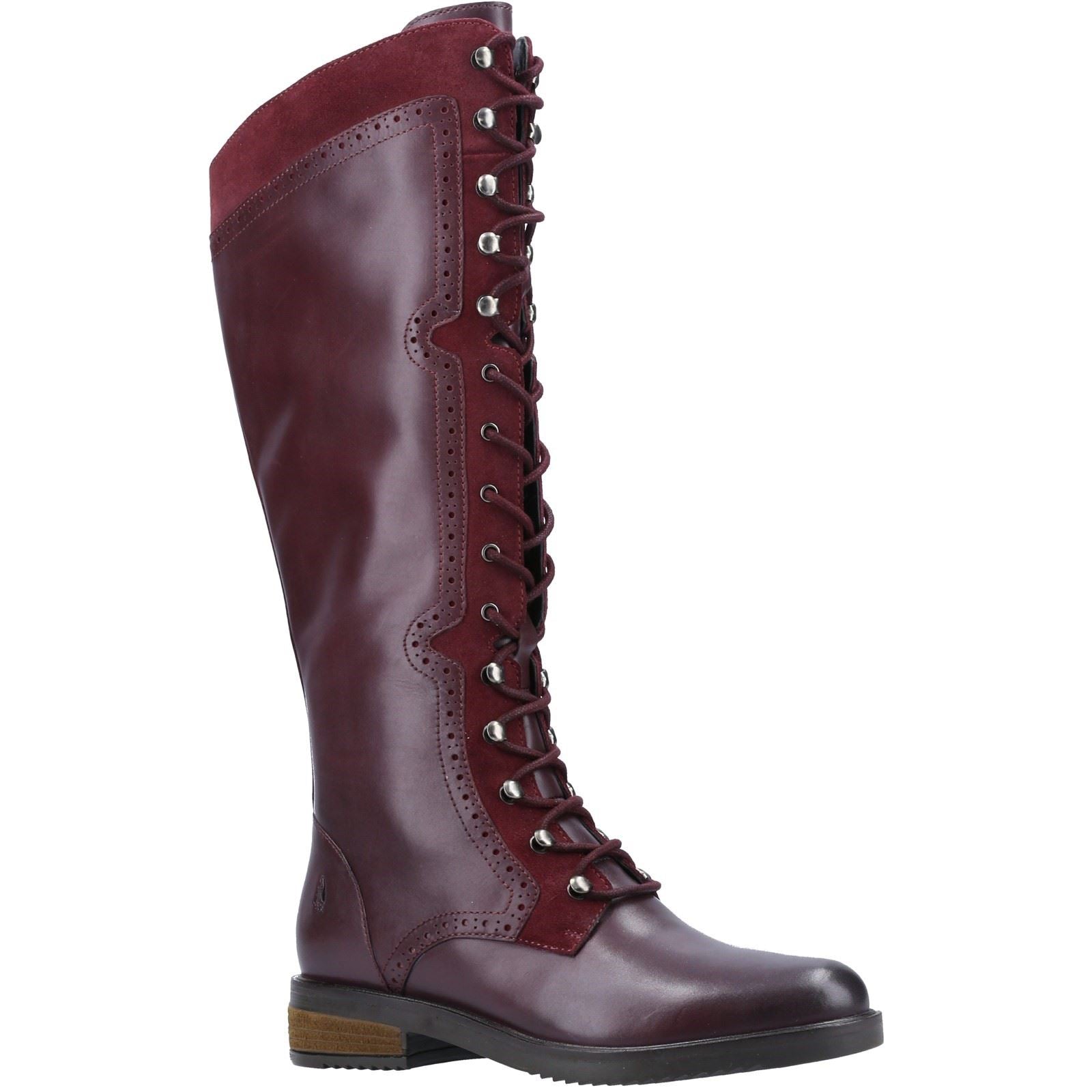 Hush Puppies Rudy Botas De Gamuza Para Mujer En Color Burdeos.