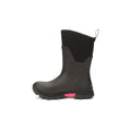 Muck Boots Arctic Ice Mid AGAT Botas De Agua Negras/Rosa Fuerte De Goma