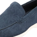 Ben Sherman Amarillo Suede Mocasines Azules Para Hombre