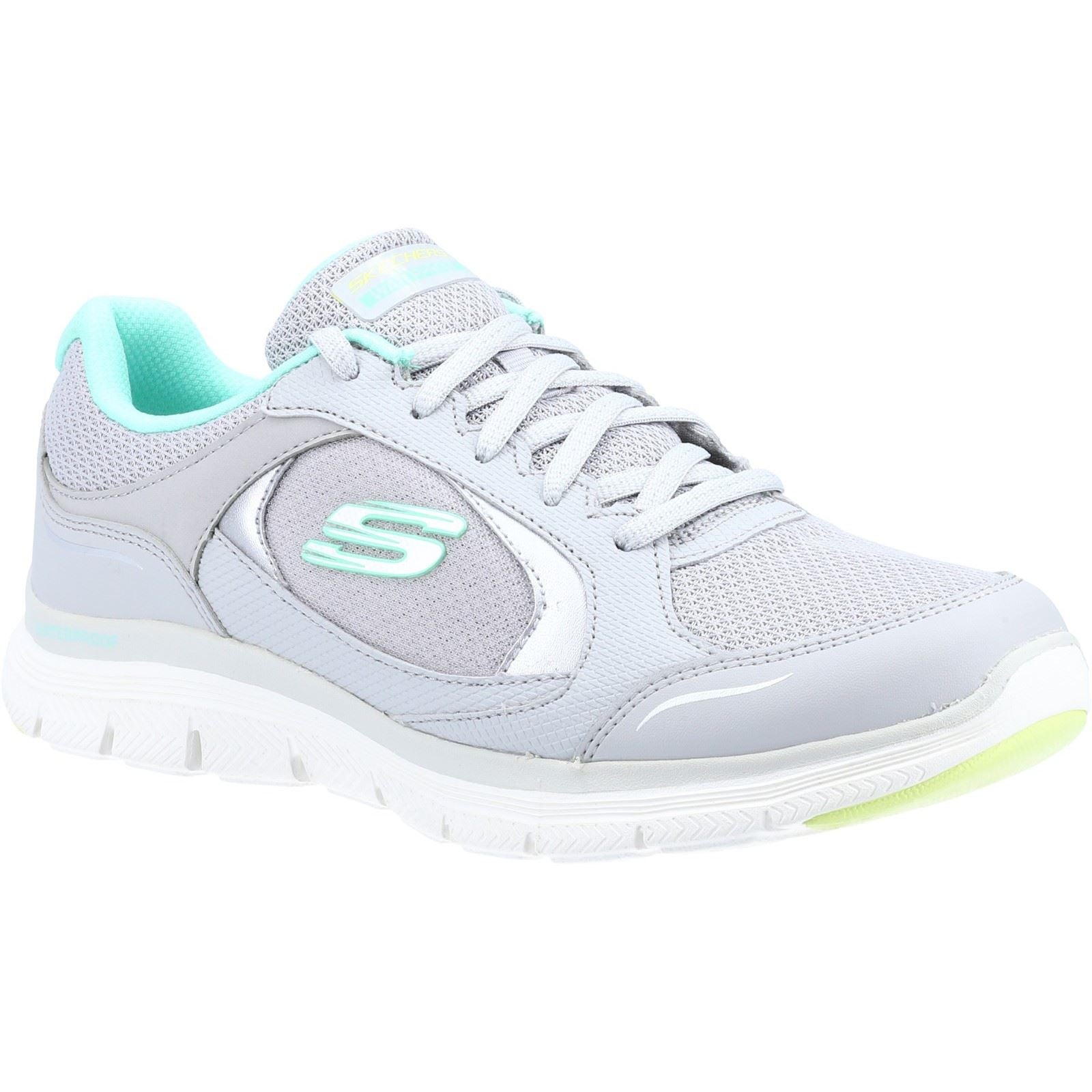 Skechers Flex Appeal 4.0 True Clarity Zapatillas De Deporte De Mujer De Piel Gris/Multicolor