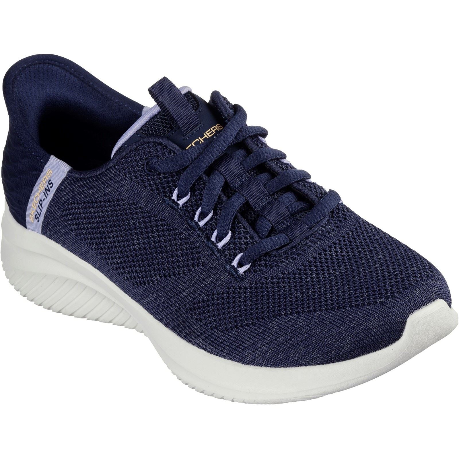 Skechers Ultra Flex 3.0 Easy Step Zapatillas De Tela Para Mujer En Azul Marino/Lavanda