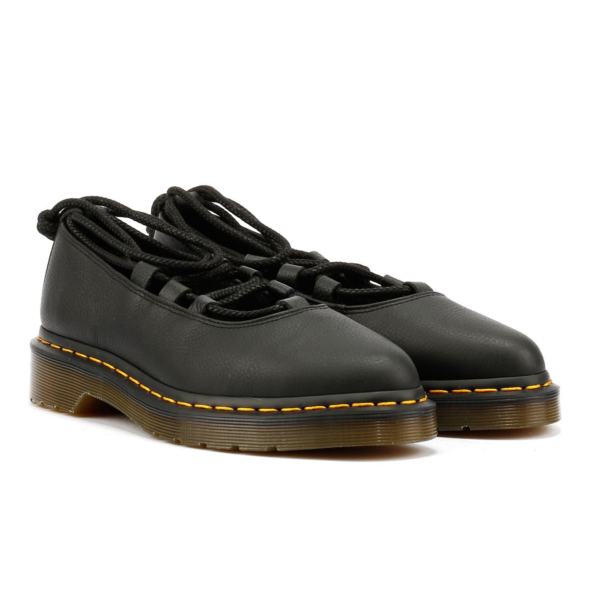 Dr. Martens Elphie II Virginia Zapatos De Mujer De Cuero Negros