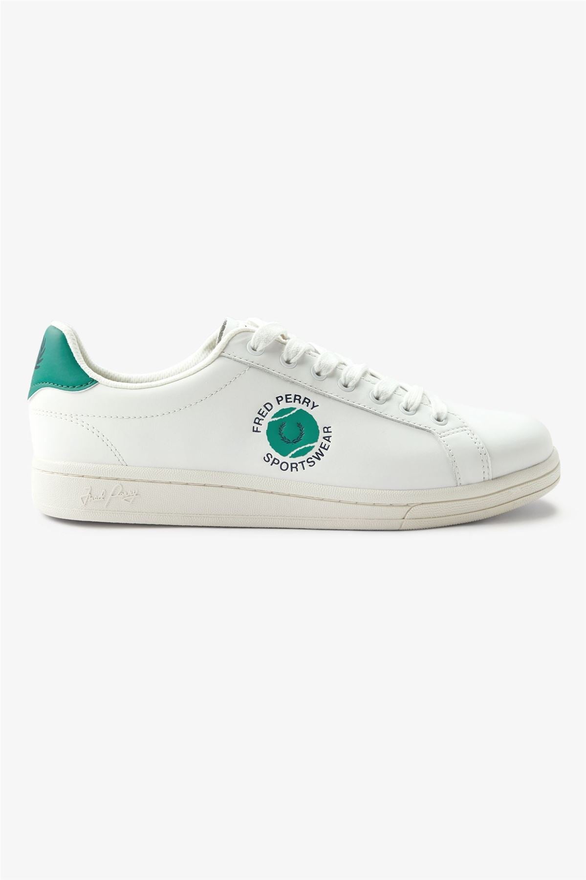 Fred Perry Tennis Cupsole Zapatillas Blancas De Cuero Para Hombre