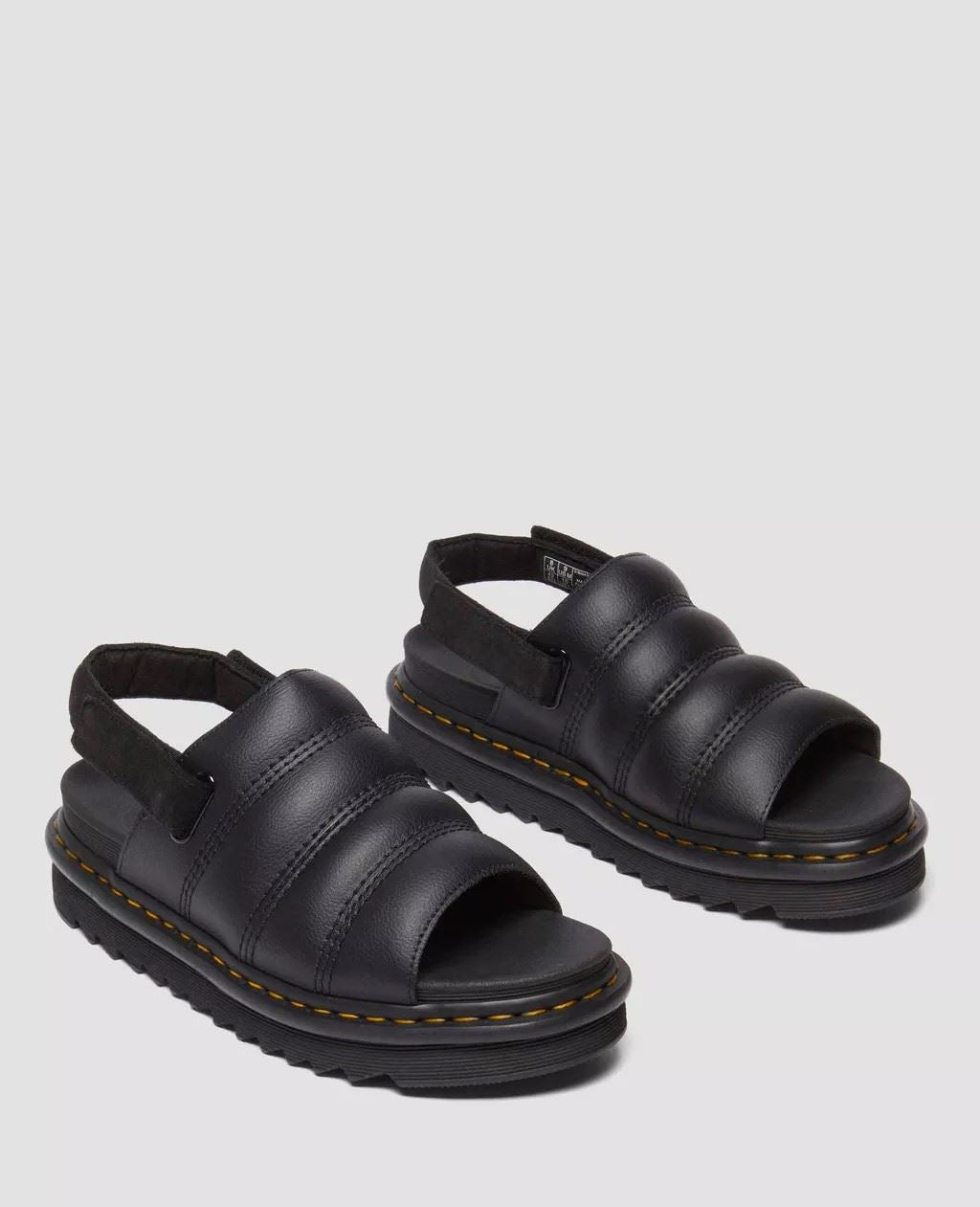 Dr. Martens Kole Sandalias Negras De Cuero