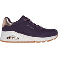 Skechers Uno Shimmer Away Zapatillas Sintéticas De Mujer En Color Morado Oscuro