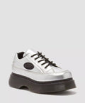 Dr. Martens Buzz 5I Tumbled Zapatos De Mujer De Cuero Plateados