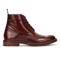 Ben Sherman Alfred Brogue Botas Rojas De Cuero Para Hombre.