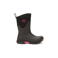 Muck Boots Arctic Ice Mid AGAT Botas De Agua Negras/Rosa Fuerte De Goma