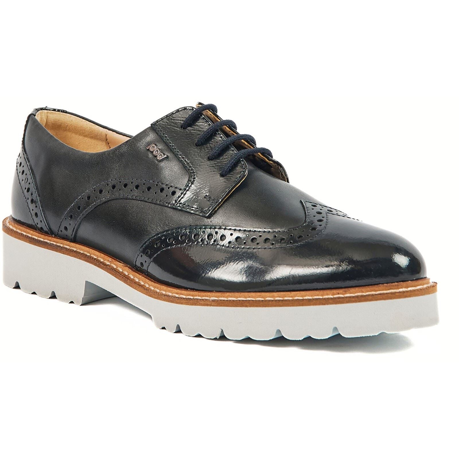 Pod Kortney Zapatos Brogues De Charol Azul Marino Para Mujer