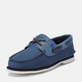 Timberland Classic 2 Eye Zapatos De Hombre Con Cordones De Cuero Azul.