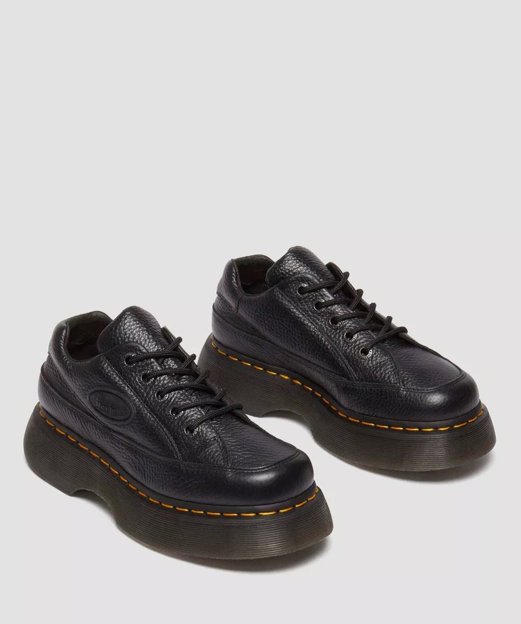 Dr. Martens Buzz 5I Zapatos De Mujer De Cuero Negros
