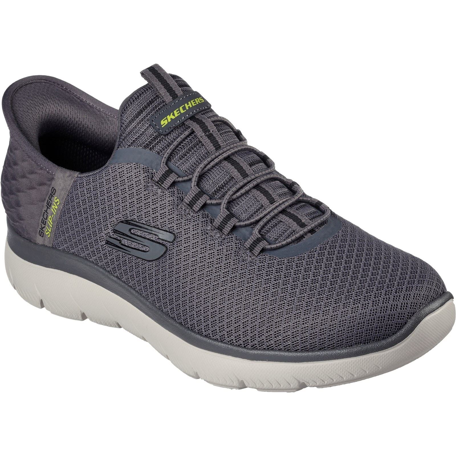Skechers Slip-ins: Summits High Range Zapatillas De Poliéster Para Hombre En Color Carbón.