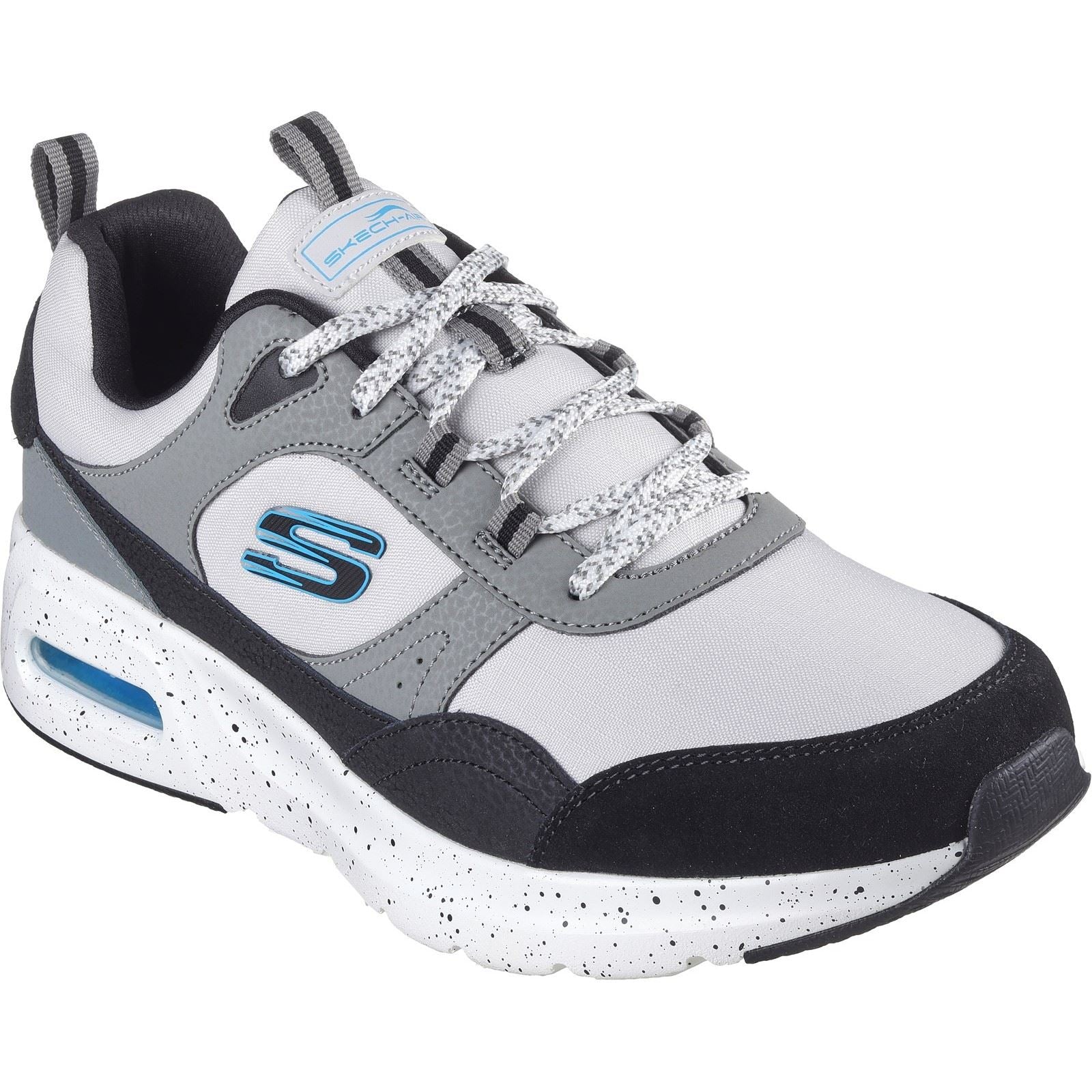 Skechers Skech-Air Court - Yatton Zapatillas De Cuero Para Hombre En Gris/Multicolor