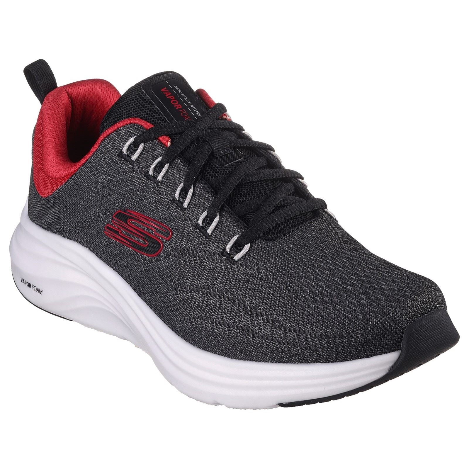 Skechers Vapor Foam Varien Zapatillas De Deporte Para Hombre En Negro/Rojo.