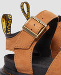 Dr. Martens Blaire Tumbled Nubuck Sandalias De Mujer Marrón De Nobuk
