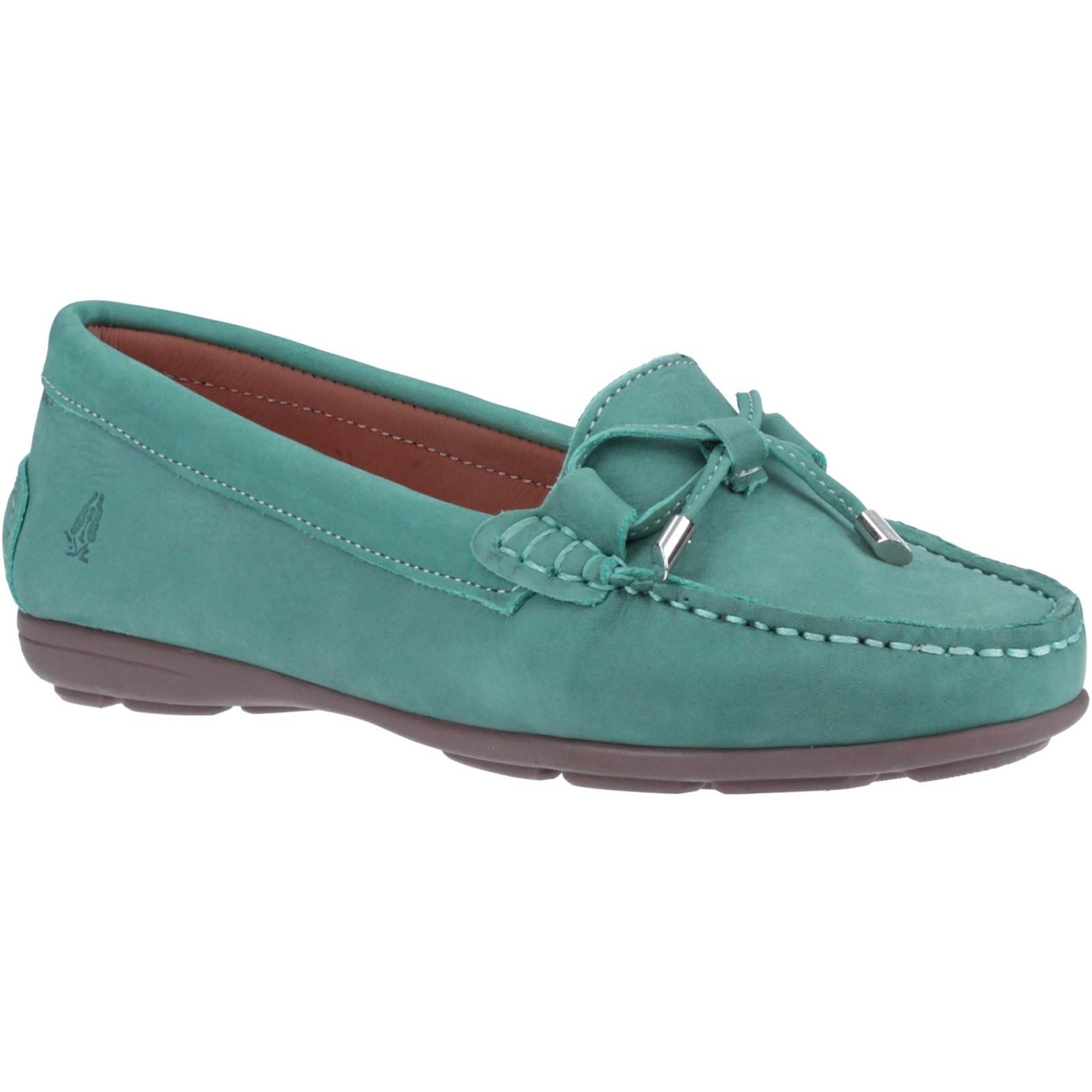 Hush Puppies Maggie Mocasines De Cuero Azul Cielo Para Mujer