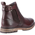 Pod Apollo Botas De Hombre Marrón Oscuro De Cuero/Textil