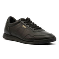 Boss Titanium Zapatillas De Cuero Para Hombre En Negro