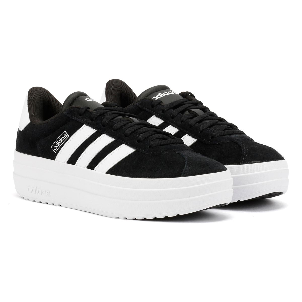 Adidas VL Court Bold Zapatillas De Cuero Para Mujer En Negro