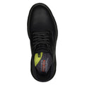 Skechers Garza Gervin Zapatos De Hombre Negros De Cuero Con Cordones.