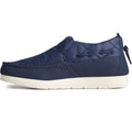 Sperry Moc-Sider Zapatos De Mocasines De Ante Azul Marino Para Mujer