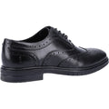 Hush Puppies Santiago Zapatos De Hombre Negros De Cuero Con Cordones.