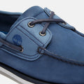 Timberland Classic 2 Eye Zapatos De Hombre Con Cordones De Cuero Azul.