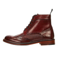 Ben Sherman Alfred Brogue Botas Rojas De Cuero Para Hombre.