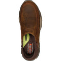 Skechers Respected Elgin Zapatos Mocasines De Cuero Para Hombre En Color Marrón Oscuro.