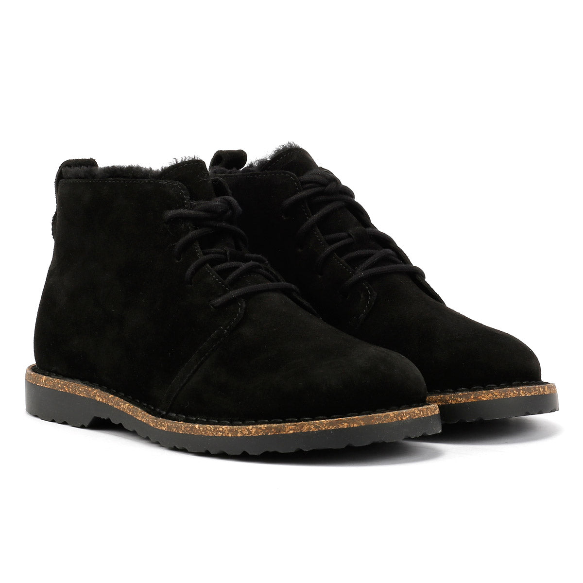 Birkenstock Uppsala Mid Shearling Botas De Mujer De Ante Negras.