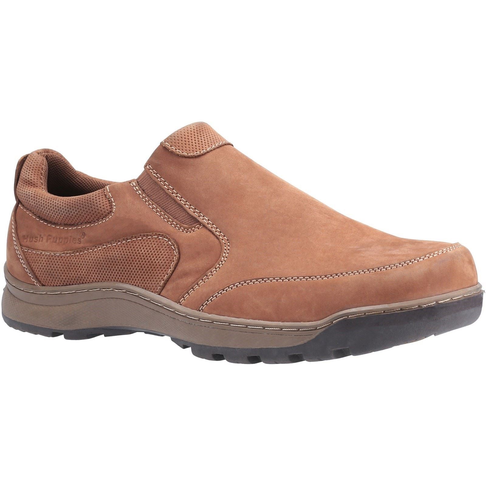 Hush Puppies Jasper Mocasines De Nobuk Color Cuero Para Hombre.