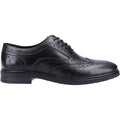 Hush Puppies Santiago Zapatos De Hombre Negros De Cuero Con Cordones.