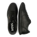 Boss Titanium Zapatillas De Cuero Para Hombre En Negro